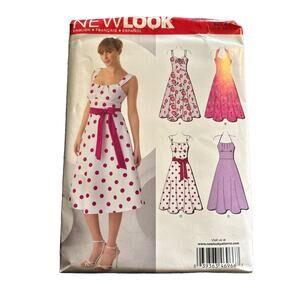 New Look 6966 sewing pattern, Dress in four variations, Size A 6-16